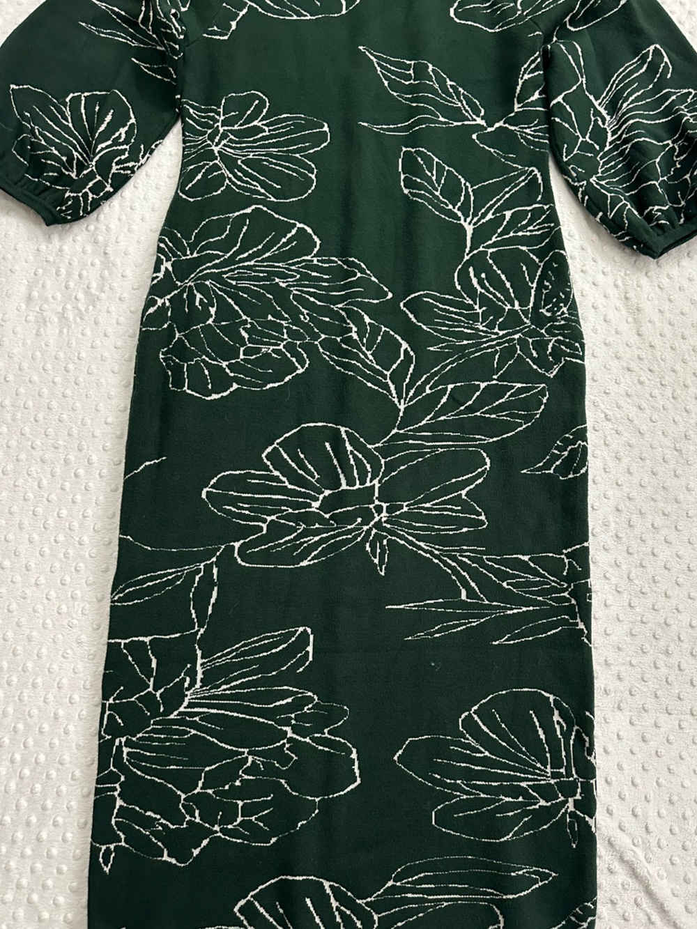 Apricot Dark Green Floral Sweater Dress (XL) - Picture 2 of 10